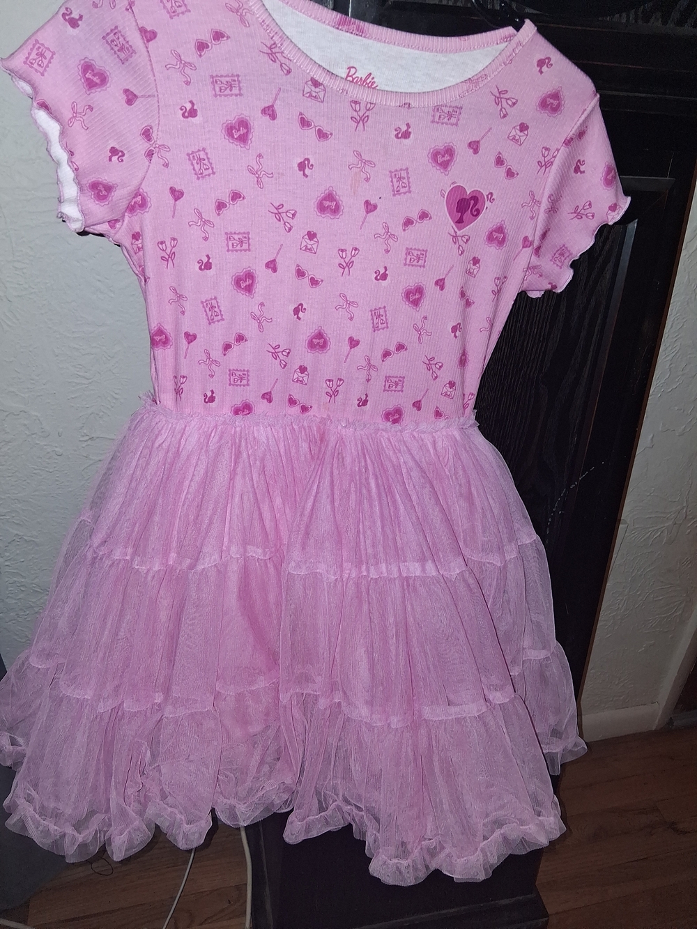 Barbie Pink Tulle Tiered Dress
